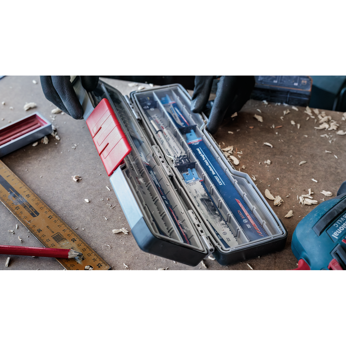 Bosch PRO Tough Box Large for Accessories, 50 x 120 x 355 mm