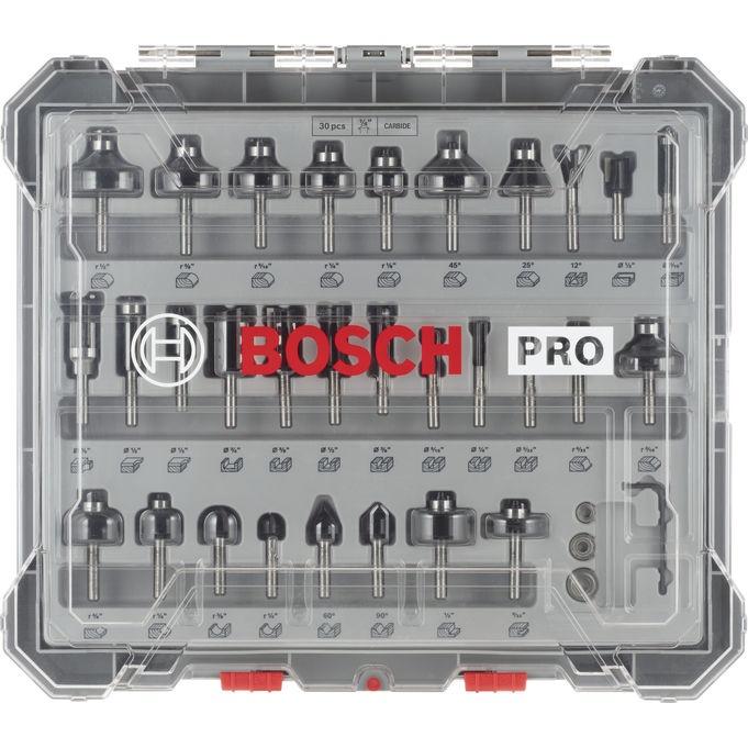 Bosch PRO Router Bit Mixed Set, Shank 1/4″, 30 pcs 2607017476 1 - Power Tool Services