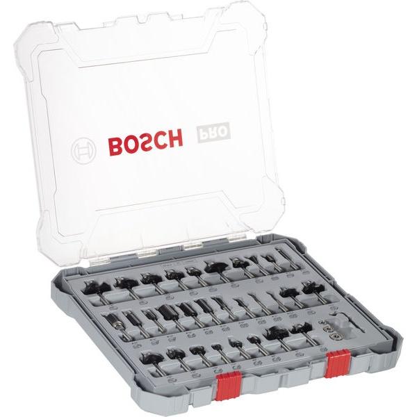 Bosch PRO Router Bit Mixed Set, Shank 1/4″, 30 pcs 2607017476 2 - Power Tool Services