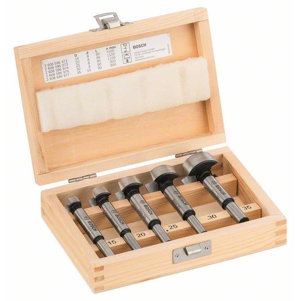 Bosch 5-piece HSS Forstner drill bit set 2607018395 - Image 1