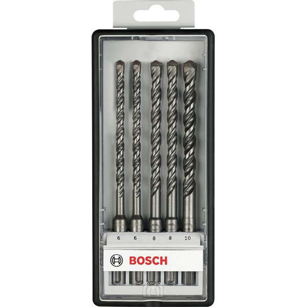 Bosch 5-piece Robust Line SDS plus-5 hammer drill bit set 6 - 10 mm 2607019928 - Image 1