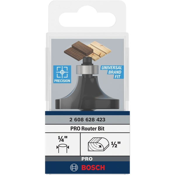 Bosch PRO Router Bit Rounding Over, R 1/2″, Shank 1/4″ 2608628423 1 - Power Tool Services
