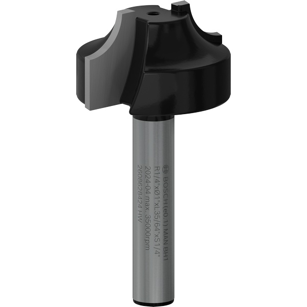Bosch Edge forming Router bit E, 1/4", R1 6.3 mm, D 25.4 mm, L 14 mm, G 46 mm 2608628424 2 - Power Tool Services