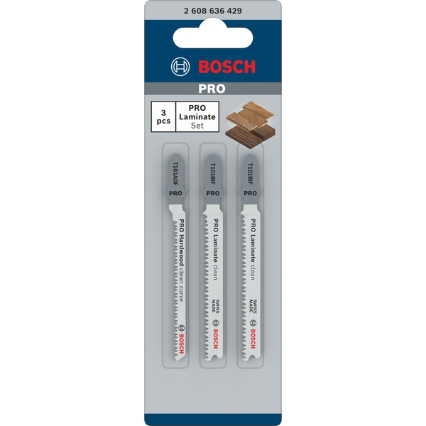 Bosch PRO Laminate Set, T-Shank, 3 pcs 2608636429 1 - Power Tool Services