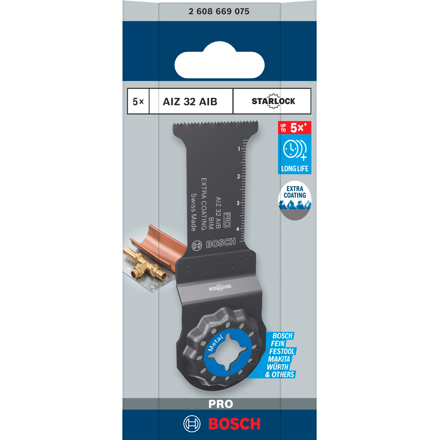 Bosch PRO Multi Tool Blade AIZ 32 BSPIB 32 x 50 mm 5Pack 2608669075 1 - Power Tool Services