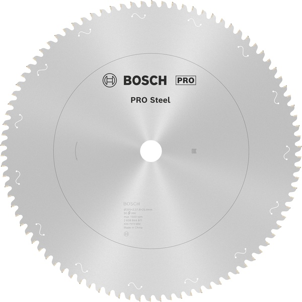Bosch PRO Steel Circular Saw Blade, Corded, 355 x 2.2 x 25.4 mm, T90 2608844871 2 - Power Tool Services