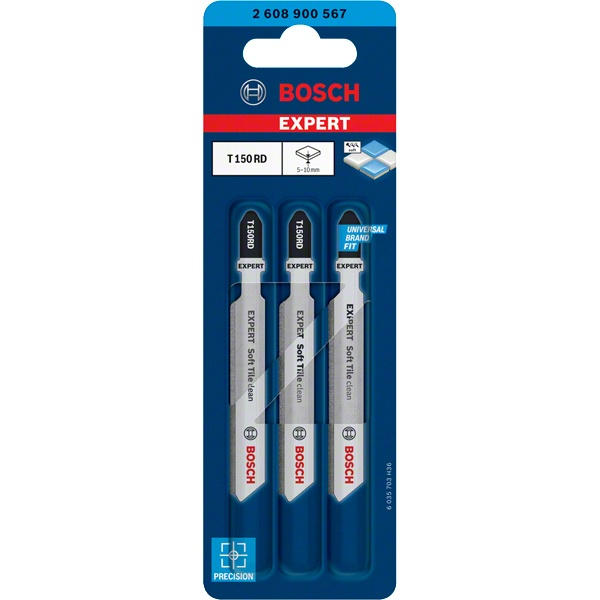 Bosch EXPERT Soft Tile Clean T150RD Jigsaw Blade, 3 pcs 2608900567 1 - Power Tool Services