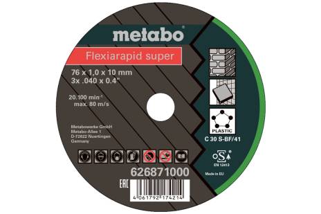 Buy Metabo | 5 Flexiarapid Super 76X1.0X10.0 Mm Universal (626871000) from Power Tool Services - Image 1 | Best Price