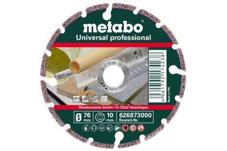 Buy Metabo | Diamond Cutting Disc, 76X10.0Mm, "Up". Universal "Professional" (626873000) from Power Tool Services - Image 1 | Best Price