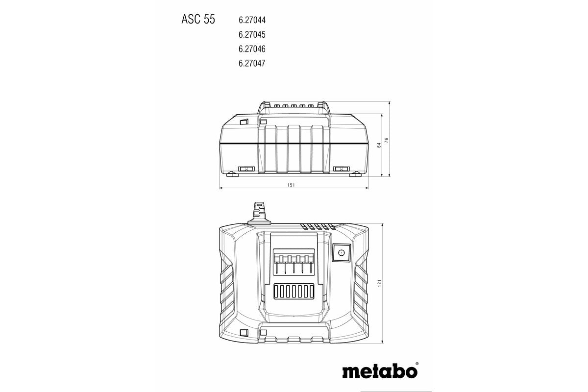 Buy Metabo | "Air Cooled" Charger Asc 55, 12-36 V, Eu (627044000) from Power Tool Services - Image 2 | Best Price