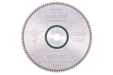 Buy Metabo | Saw Blade "Multi Cut - Professional", 305X30, Z96 Fz/Tz, 5°Neg. (628091000) from Power Tool Services - Image 1 | Best Price