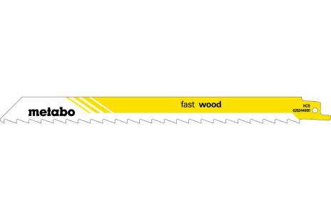 Buy Metabo | 5 Sabre Saw Blades "Fast Wood" 225 X 1.25 Mm (628244000) from Power Tool Services - Image 1 | Best Price