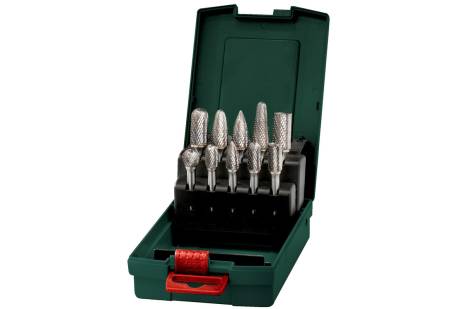 Buy Metabo | Carbide Burr Set Set, 10 Pieces (628404000) from Power Tool Services - Image 1 | Best Price