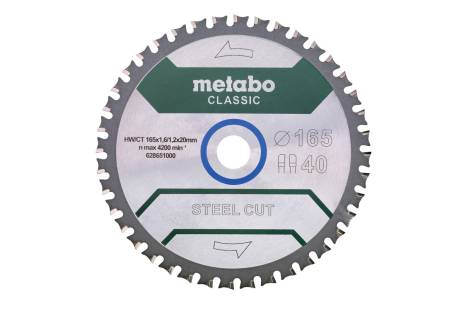 Buy Metabo | Saw Blade "Steel Cut/Sandwich Panel - Classic", 165X20 Z40 Fz/Fa 4° /B (628651000) from Power Tool Services - Image 1 | Best Price