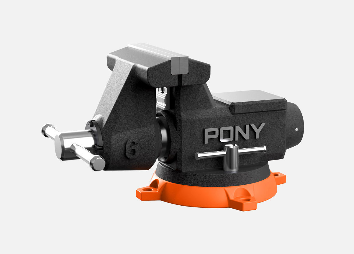 Pony 150mm (6') Pro Heavy-duty Swivel Base Bench Vise
