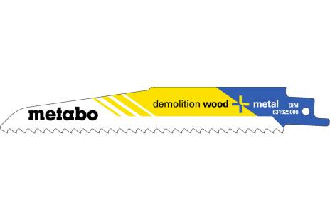 Buy Metabo | 5 Sabre Saw Blades "Demolition Wood + Metal" 150 X 1.6 Mm (631925000) from Power Tool Services - Image 1 | Best Price