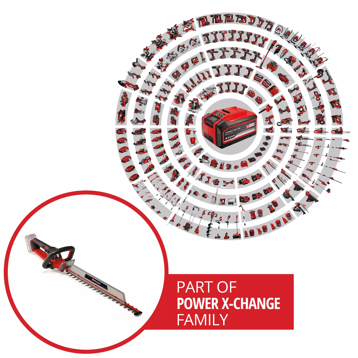 Einhell Cordless Hedge Trimmer GP-CH 18/61 Li BL-Solo