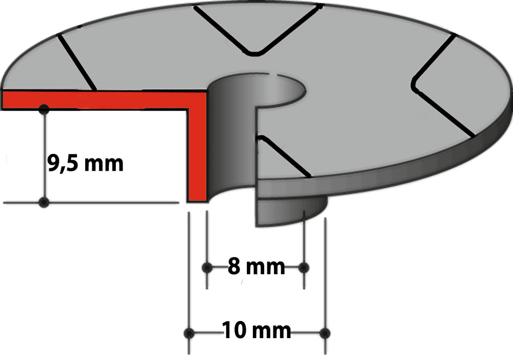 Makita | Templet Guide 8 x 10 x 9,5 mm | 343577-5 3