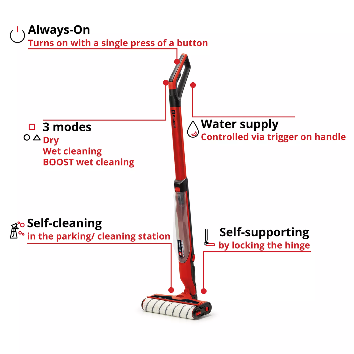 Einhell Cordless Hard Floor Cleaner CLEANEXXO