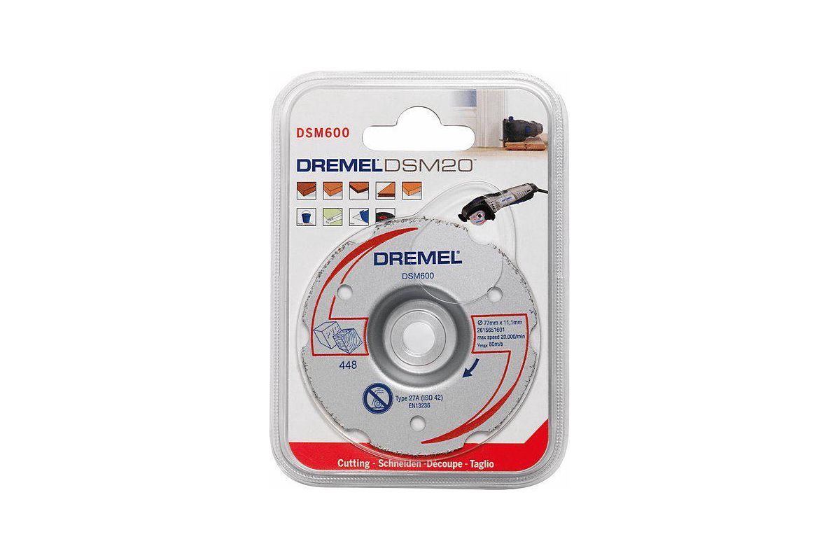 Dremel DSM20 Multipurpose Carbide Flush Cutting Wheel DSM600 2615S600JB