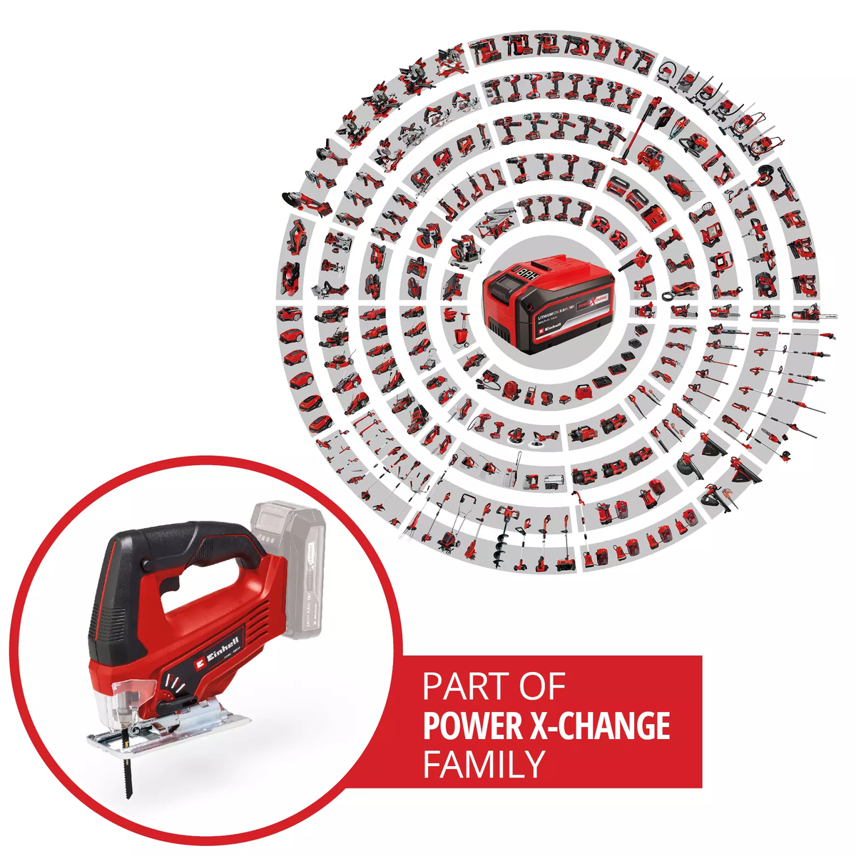 Einhell Cordless Jig Saw TC-JS 18 Li (1x2,5 Ah)