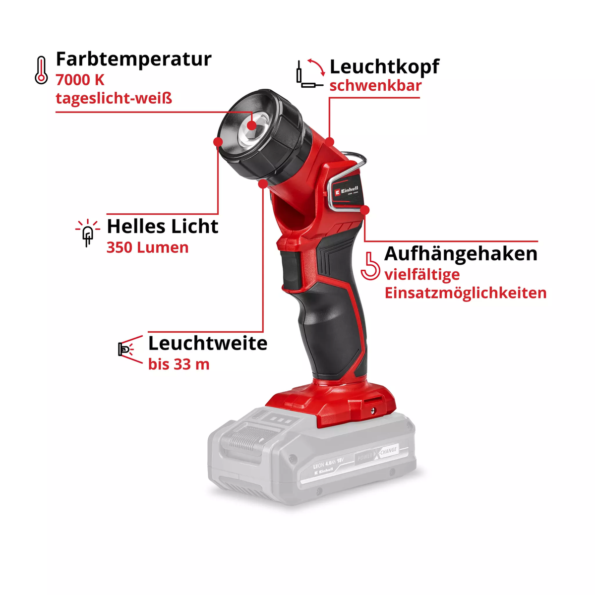 Einhell Cordless Light TC-CL 18 Li H - Solo
