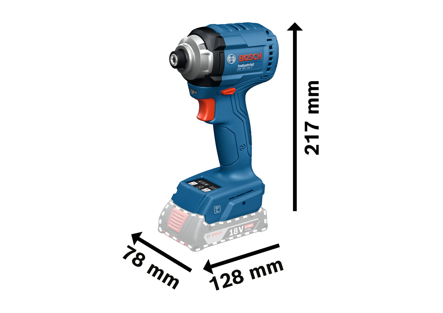 Bosch Professional Cordless Industrial Impact Driver IDR 18V-125T (Solo) 06019P8100
