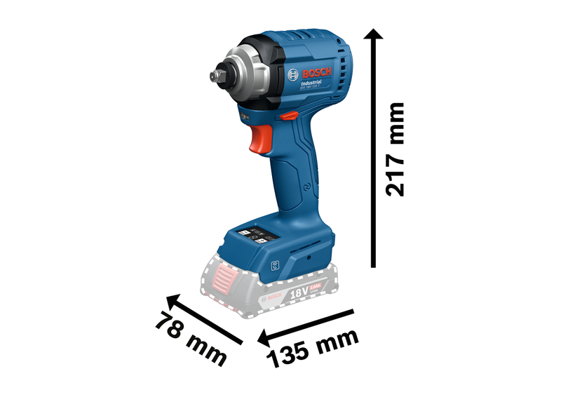 Bosch Professional Cordless Industrial Impact Wrench IDS 18V-125T (Solo) 06019P8000