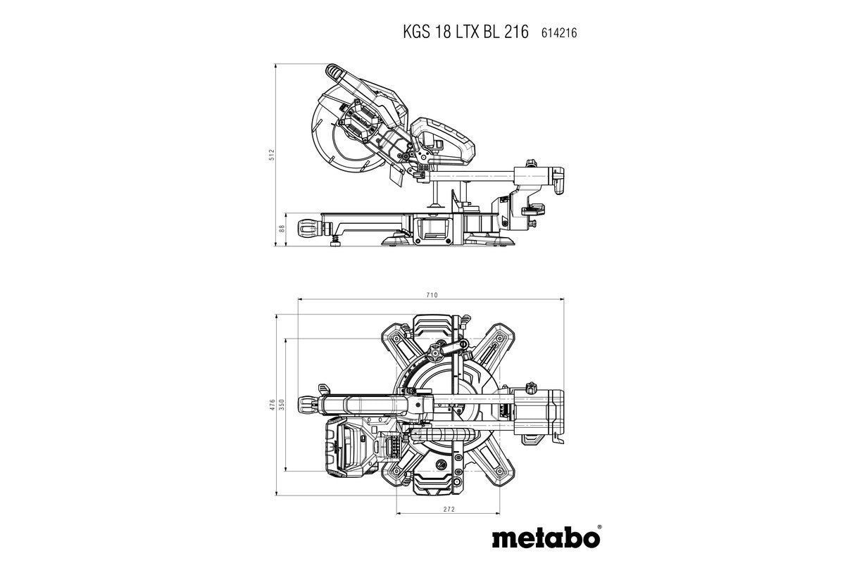 Buy Metabo | Cordless Mitre Saw KGS 18 LTX BL 216 | 614216850 from Power Tool Services - Image 9 | Best Price