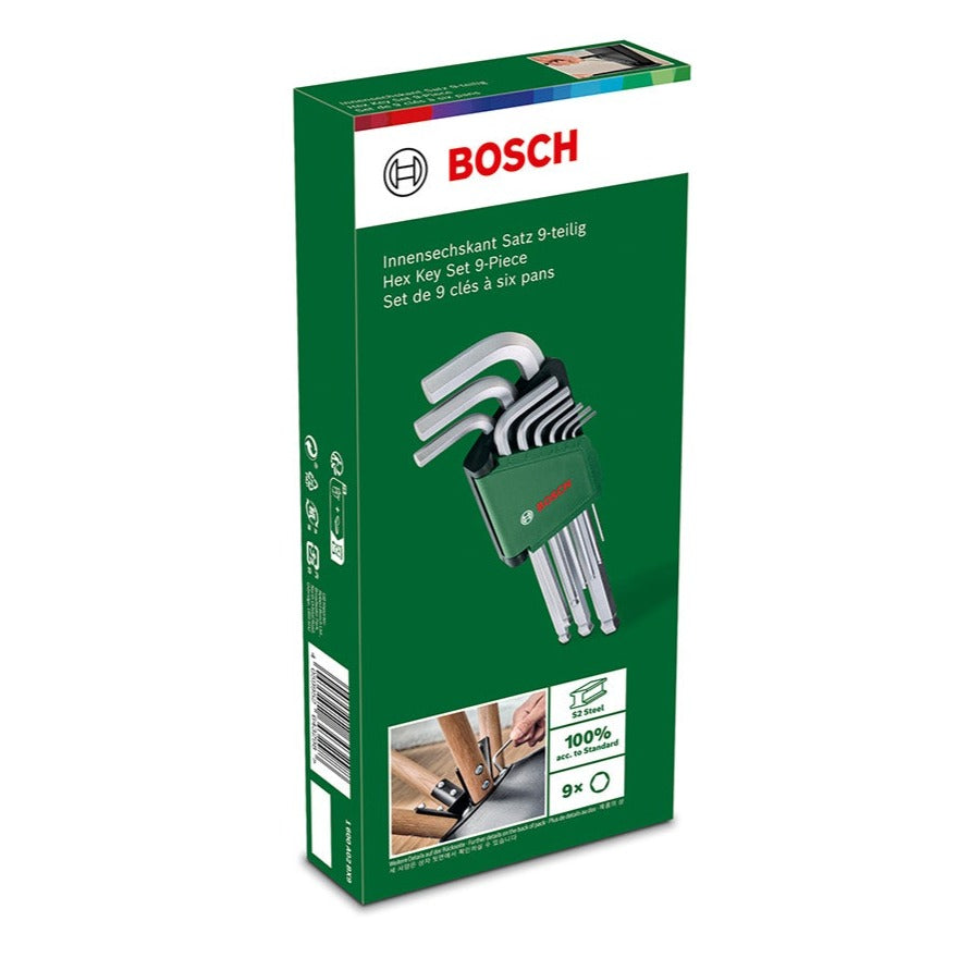 Bosch DIY Hex Key Set 9-Piece 1600A02BX9