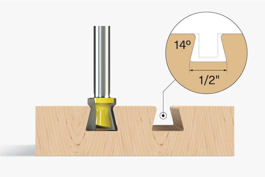 Microjig MATCHFIT 1/4" Relief Router Bit 1/4" Shank MB-025-025ST