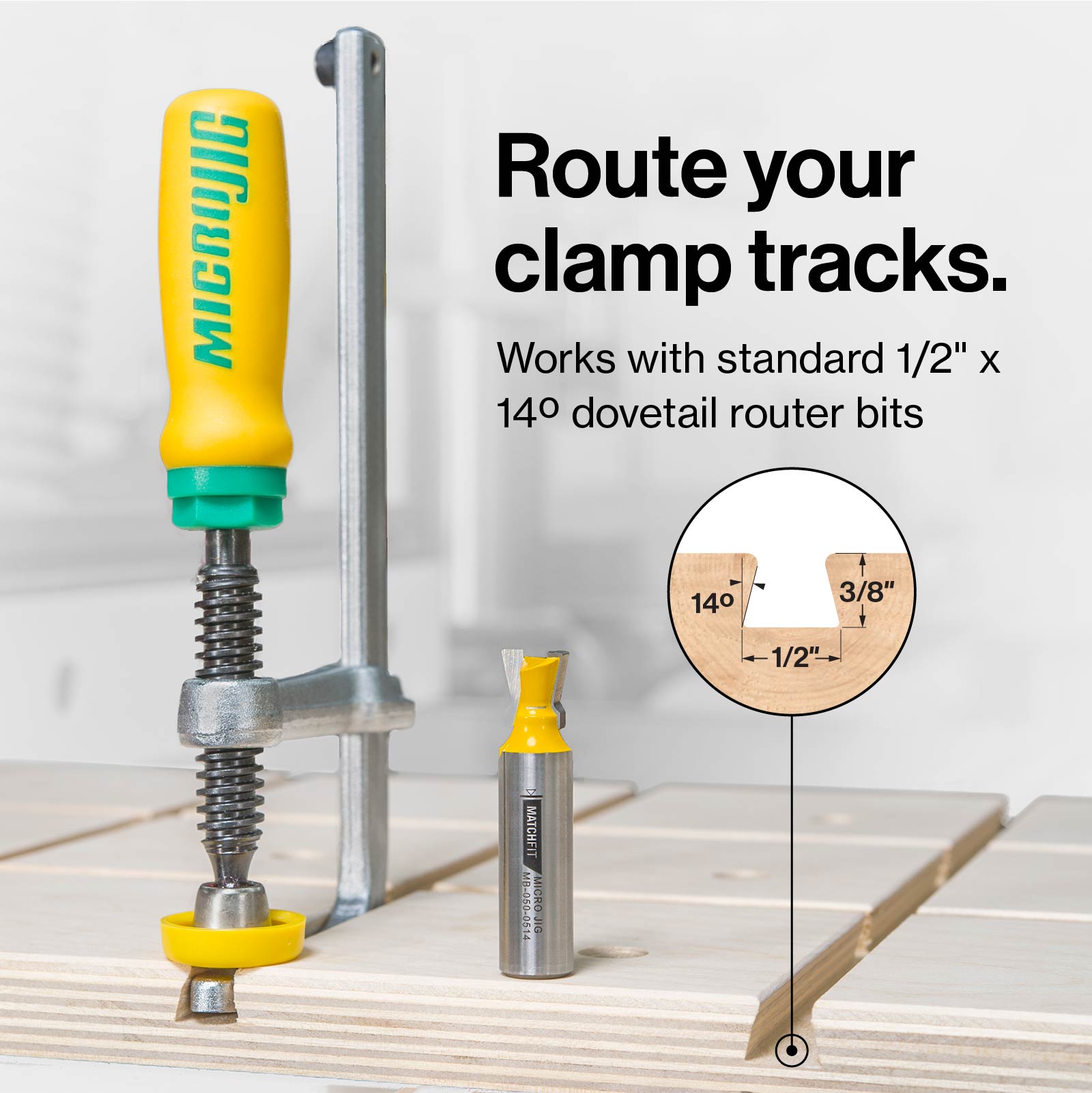 Microjig Matchfit Dovetail Clamp Pro Set DVC-1177K2 5 - Power Tool Services