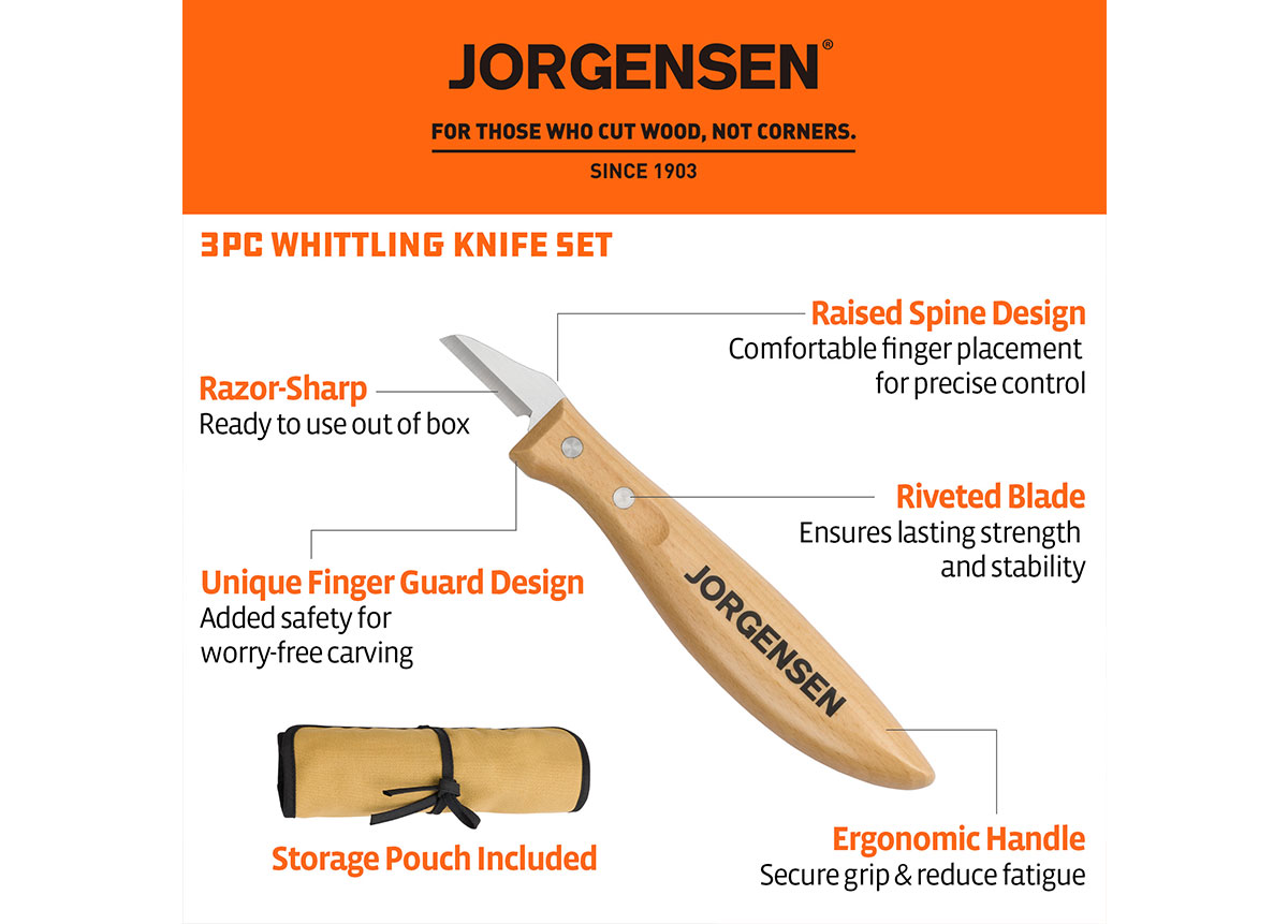 Jorgensen 3pc Whittling Knife Set