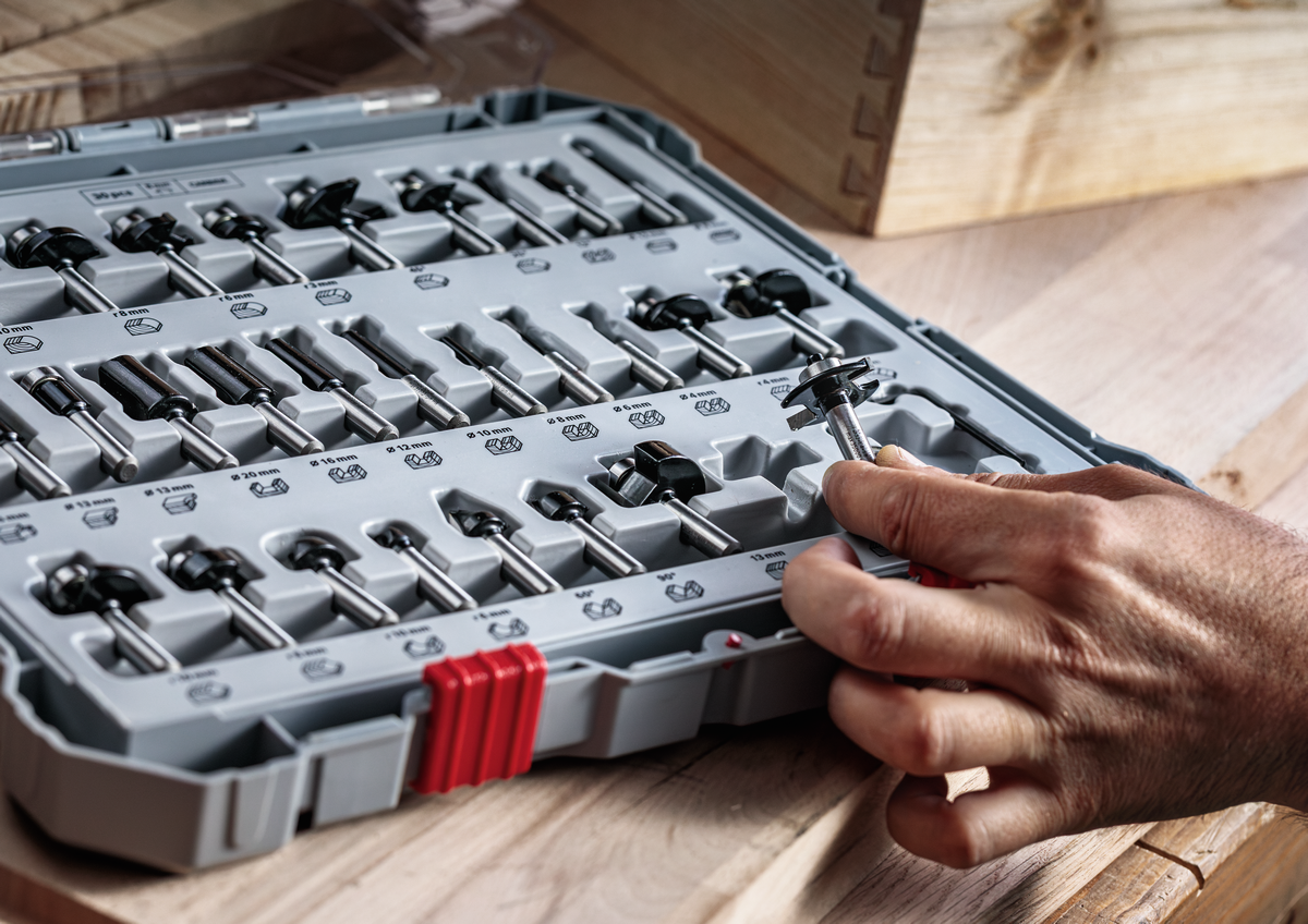 Bosch PRO Router Bit Trim and Edging Set, Shank 1/4″, 6 pcs 2607017470 5 - Power Tool Services