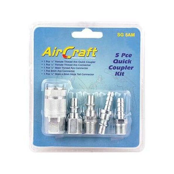 AirCraft Quick Coupler Set 5 Piece Power Tool Services