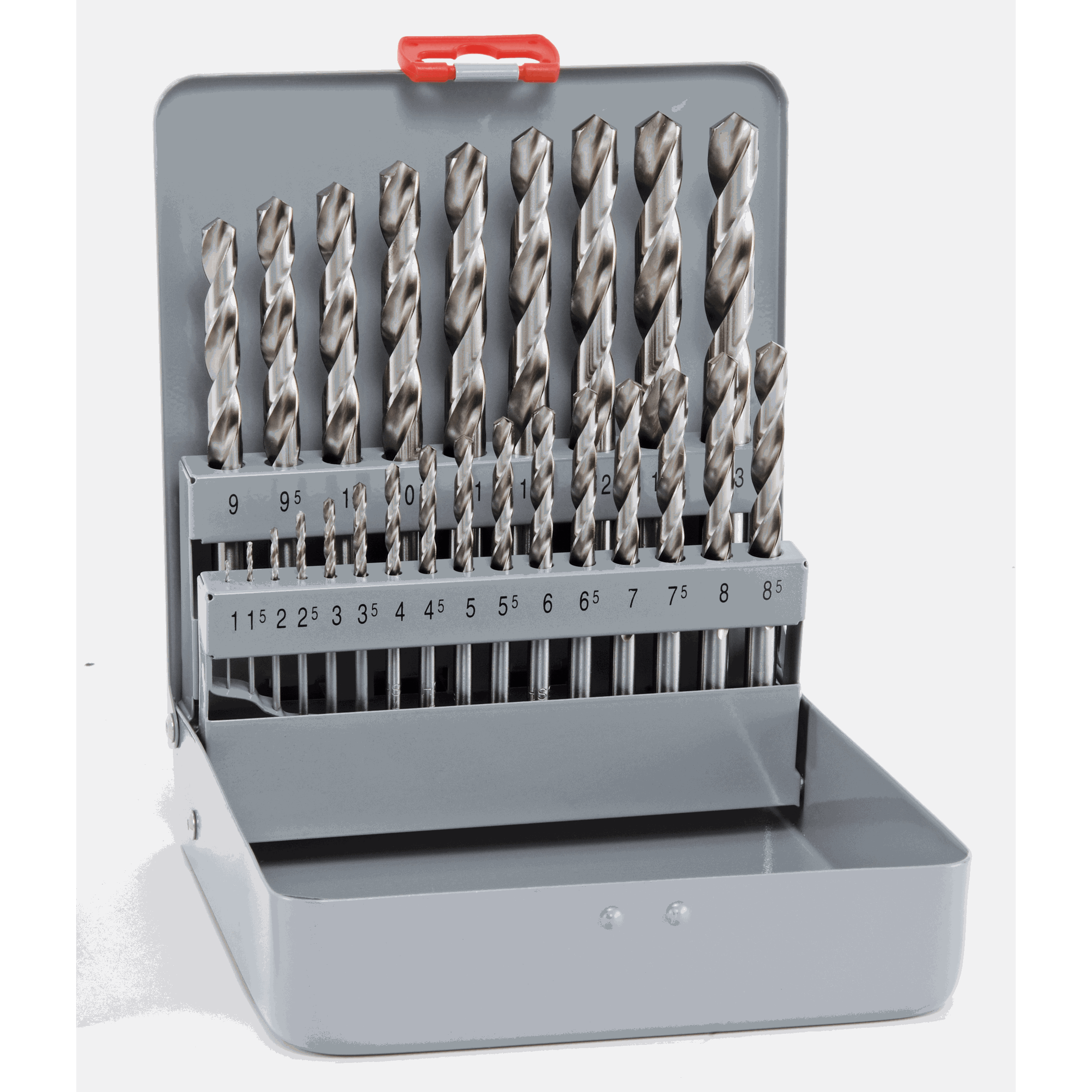 Alpen Cobalt Drill Bit Set 25 Piece 1-13mm X 0.5  In Metal Case Power Tool Services