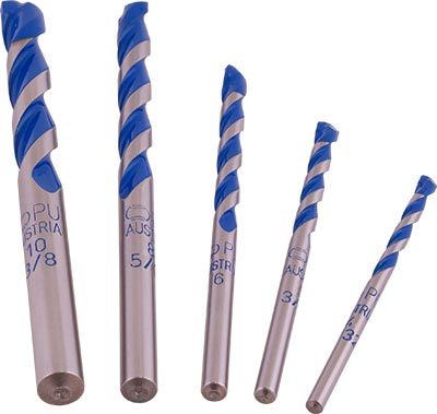 Alpen Granite Drill Bit Set 5Piece 4 5 6 8 10mm
