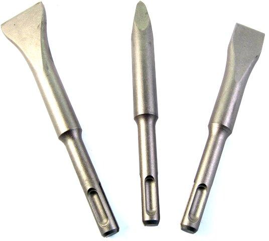 Alpen SDS Short Chisel Set Plastic Tube Point X140mm Flat 20X140 Wide 30X140 Power Tool Services