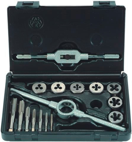 Alpen Tap & Die Set 16 Piece M3 - M12 Hss With Die Holder & Tap Wrench ALP7080016 Power Tool Services