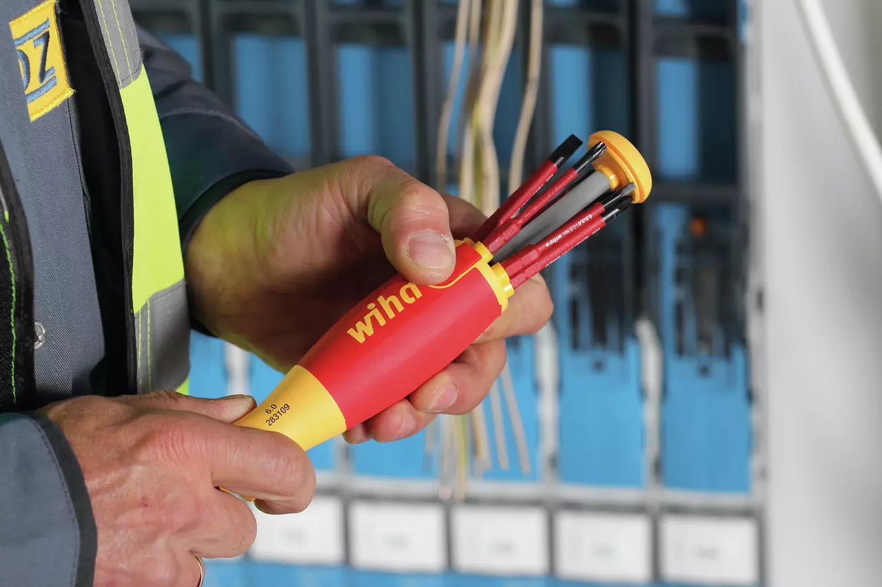 Wiha Screwdriver with bit magazine LiftUp VDE 38613
