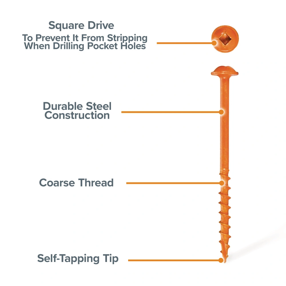 BORA 800-Piece Pocket-Hole Screw Kit Coarse | BR-A180203 3 - Power Tool Services