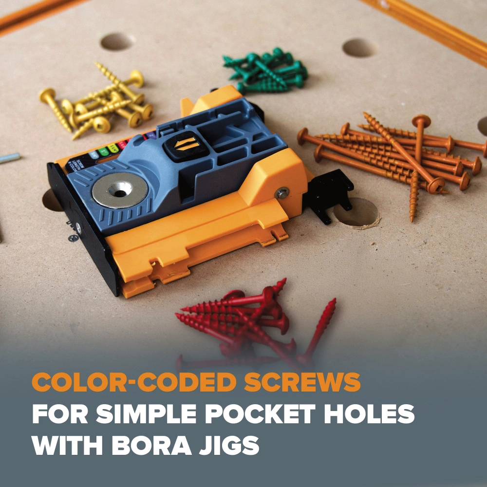 BORA 800-Piece Pocket-Hole Screw Kit Coarse | BR-A180203 4 - Power Tool Services
