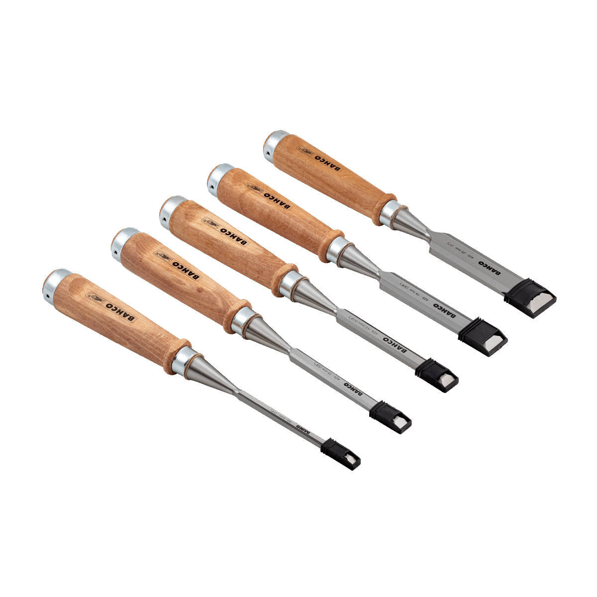 Bahco Wooden-Handle Chisel Set 5pc 425-082 Power Tool Services