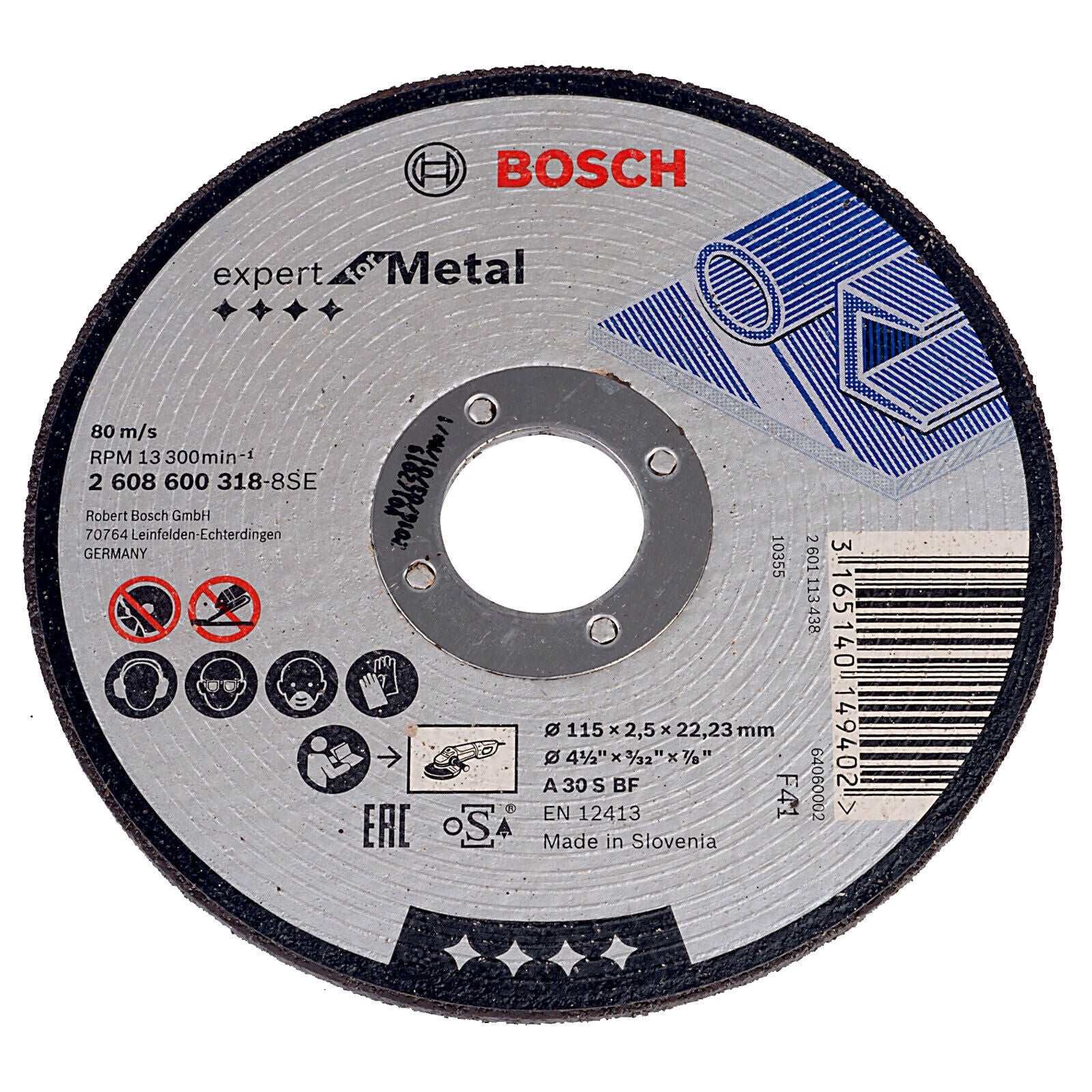 Bosch 115Mm Metal Cutting 2608600318 Power Tool Services
