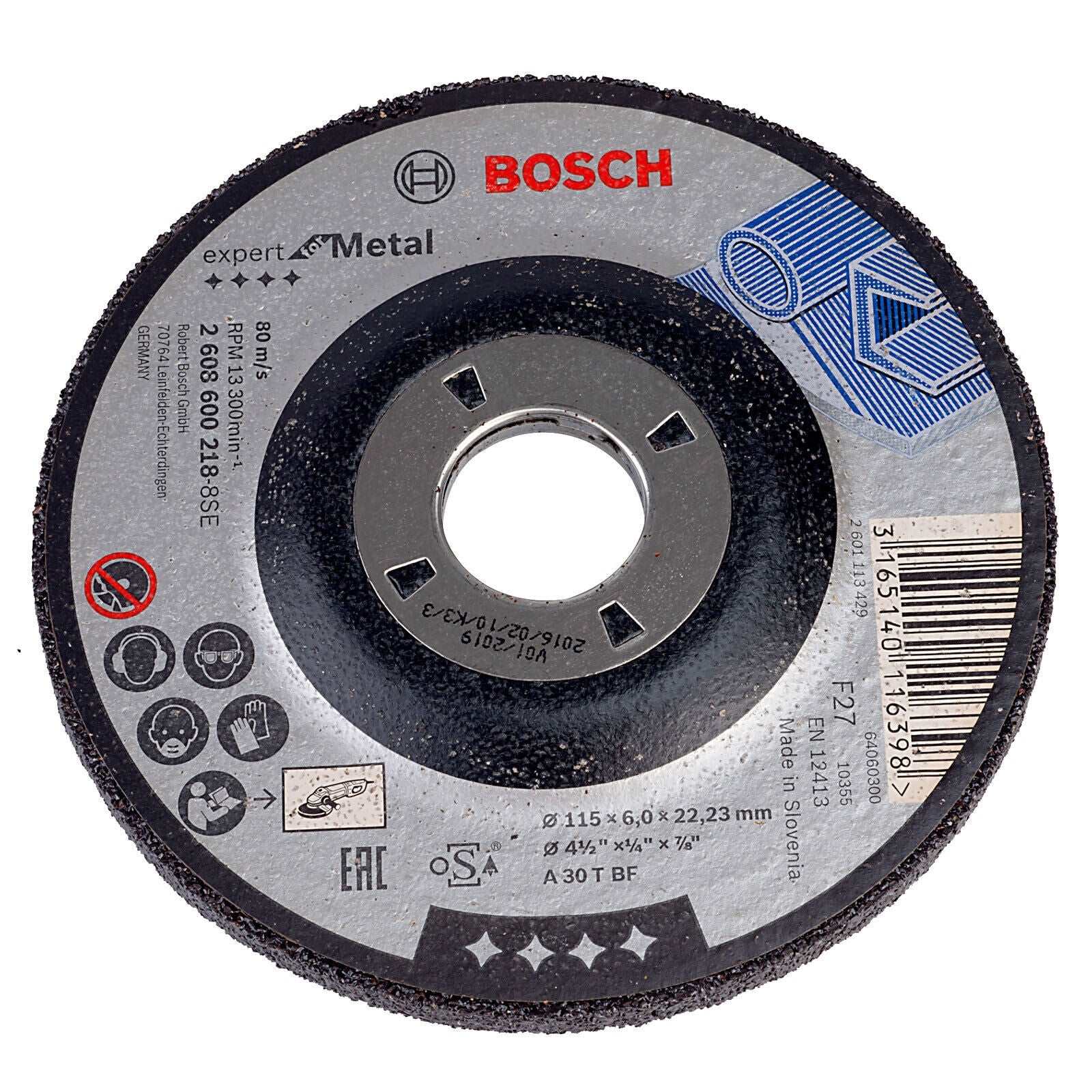 Bosch 115Mm Metal Grinding Disc 2608600218 Power Tool Services