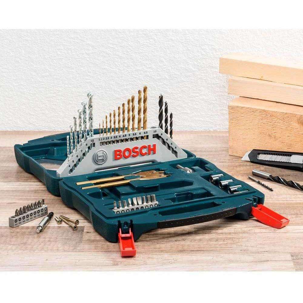 Bosch 50pc X-Line Drill Bit and Screwdriver Bit blue set 2607017406 Power Tool Services