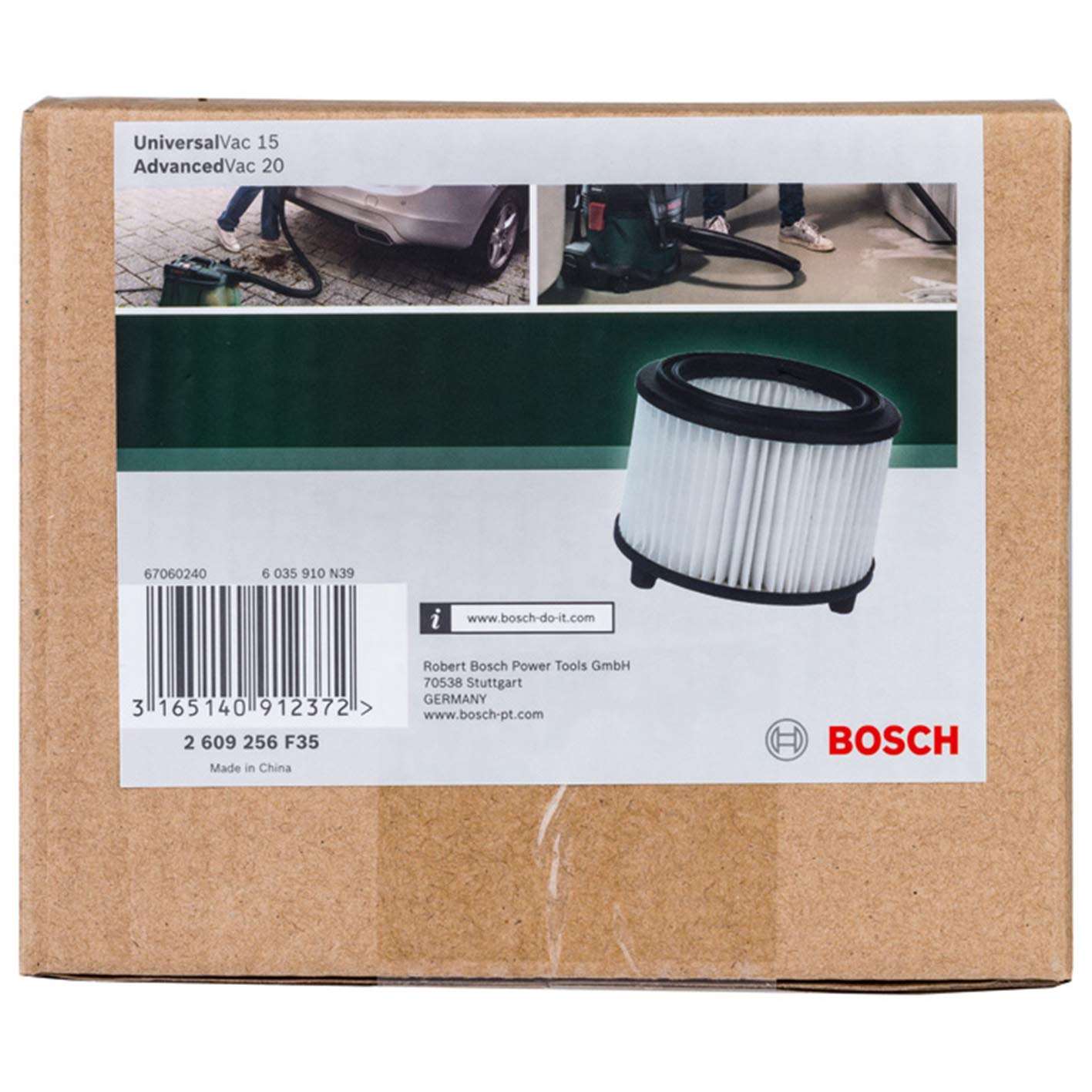 Bosch Cartridge filter, washable for AdvancedVac 20 2609256F35 Power Tool Services