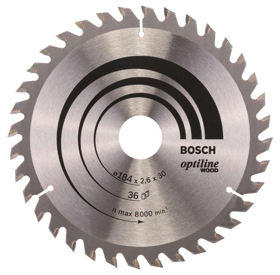 Bosch Circular Saw Blade Optiline Wood 184 x 30 x 2,6 mm, 36 2608640611 Power Tool Services