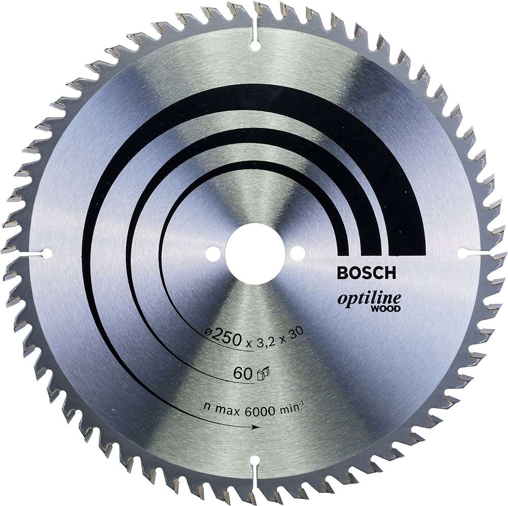 Bosch Circular Saw Blade Optiline Wood 250 x 30 x 3,2 mm, 60 2608640729 Power Tool Services