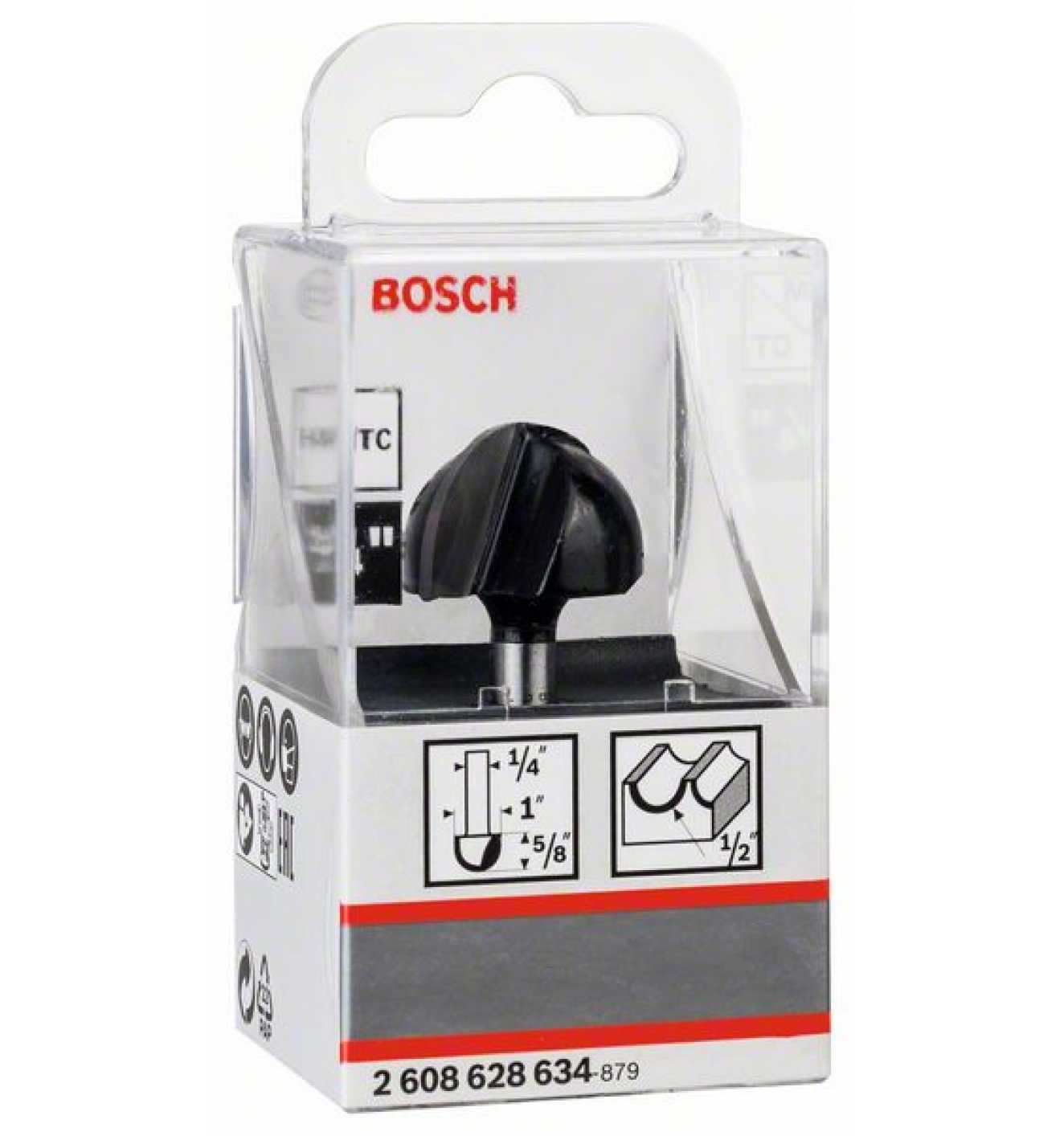 Bosch Core box bit, 1/4", R1 12.7 mm, D 25.4 mm, L 15.6 mm, G 49 mm 2608628634 Power Tool Services